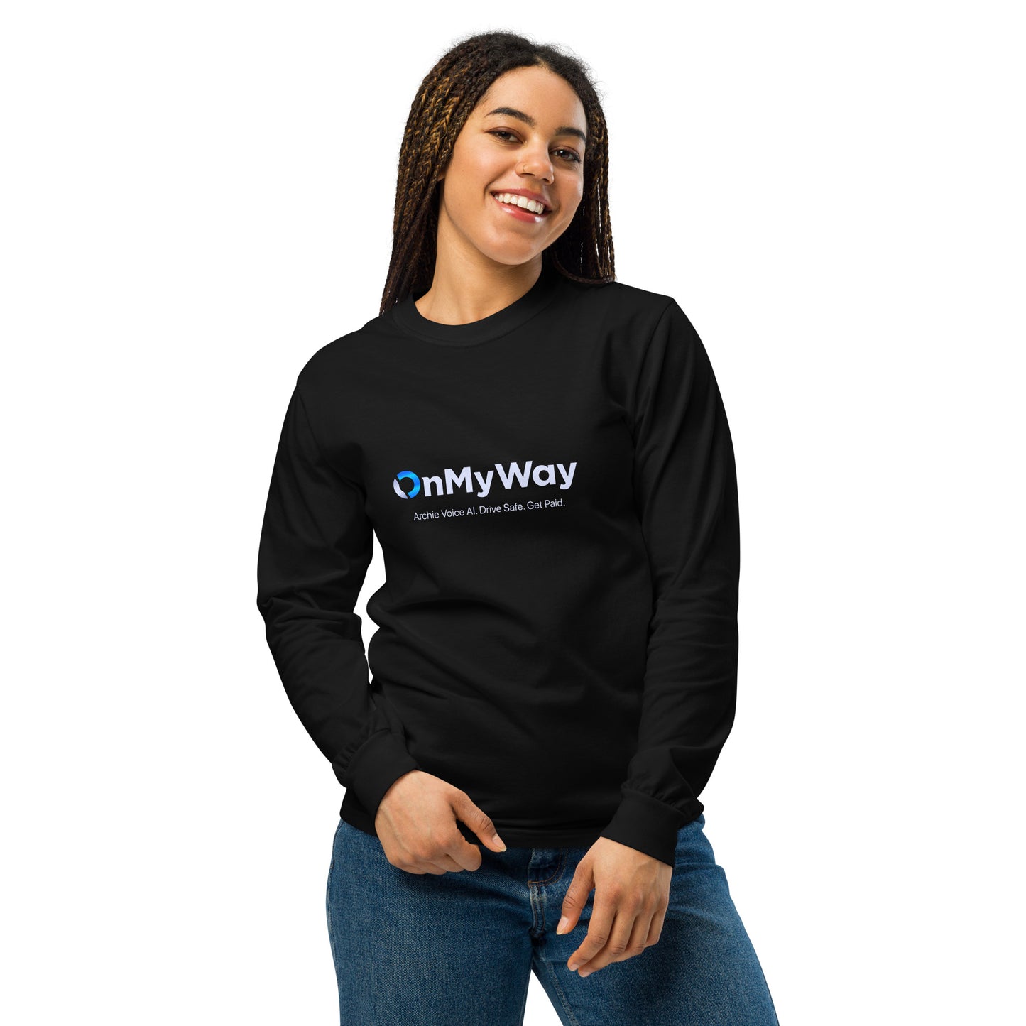 OnMyWay Garment-dyed heavyweight long-sleeve shirt