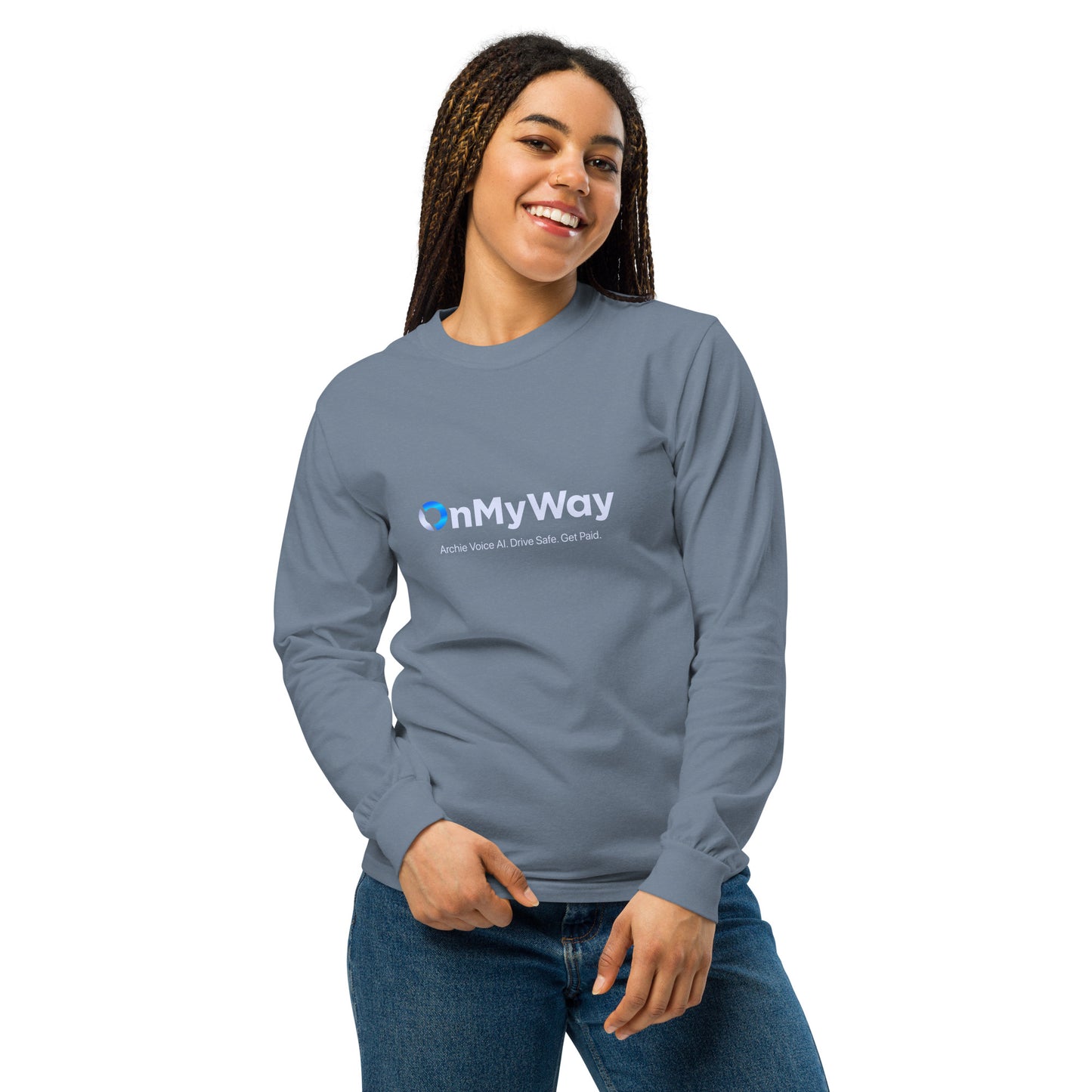 OnMyWay Garment-dyed heavyweight long-sleeve shirt