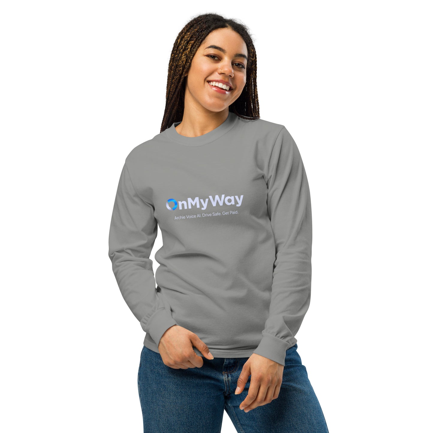 OnMyWay Garment-dyed heavyweight long-sleeve shirt