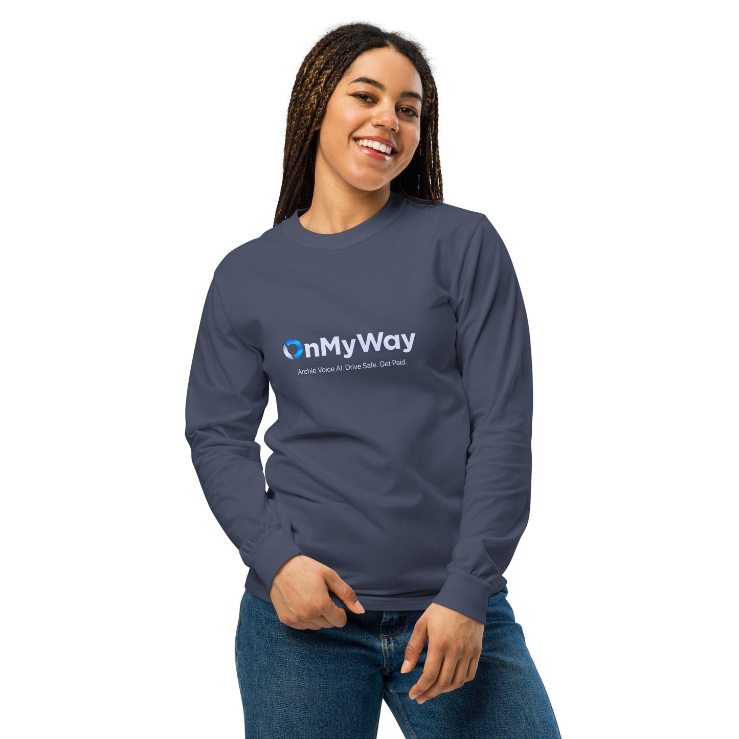 OnMyWay Garment-dyed heavyweight long-sleeve shirt