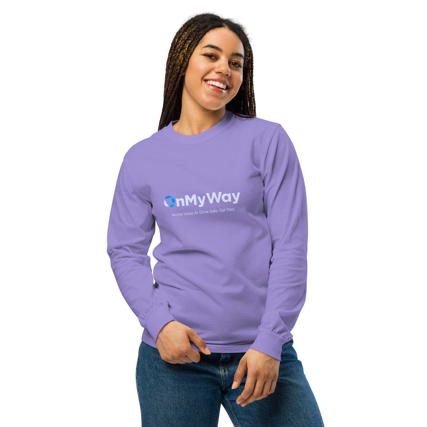 OnMyWay Garment-dyed heavyweight long-sleeve shirt