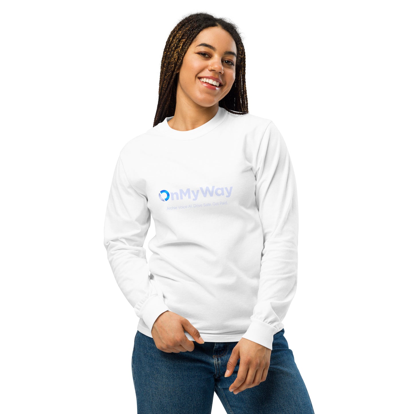 OnMyWay Garment-dyed heavyweight long-sleeve shirt